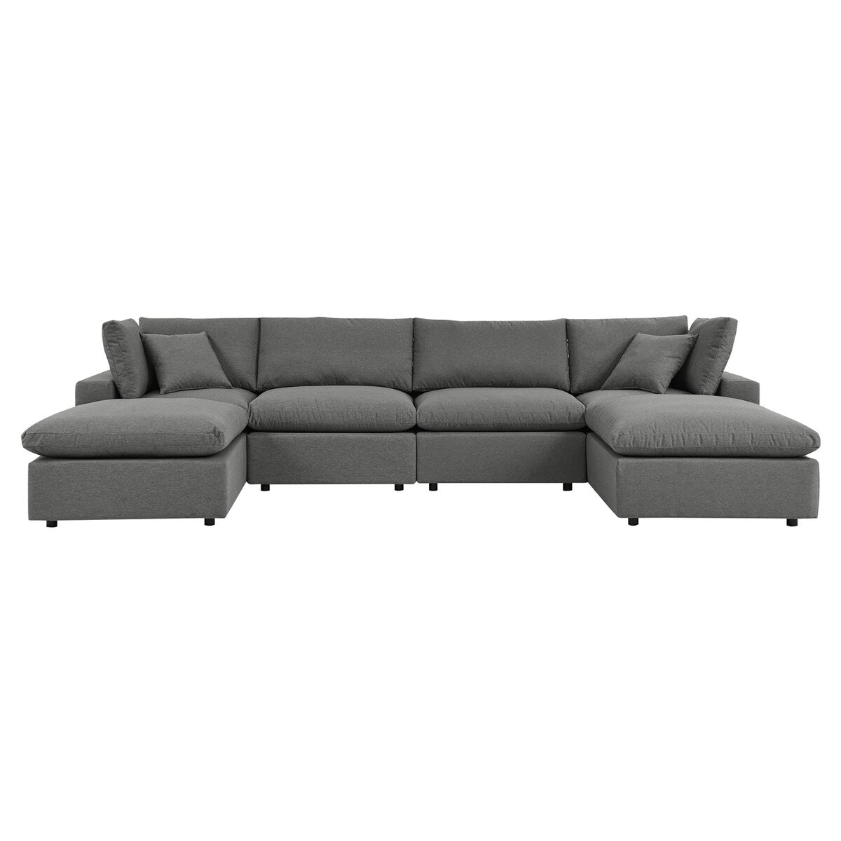 Canapé sectionnel de patio extérieur Commix 6 pièces