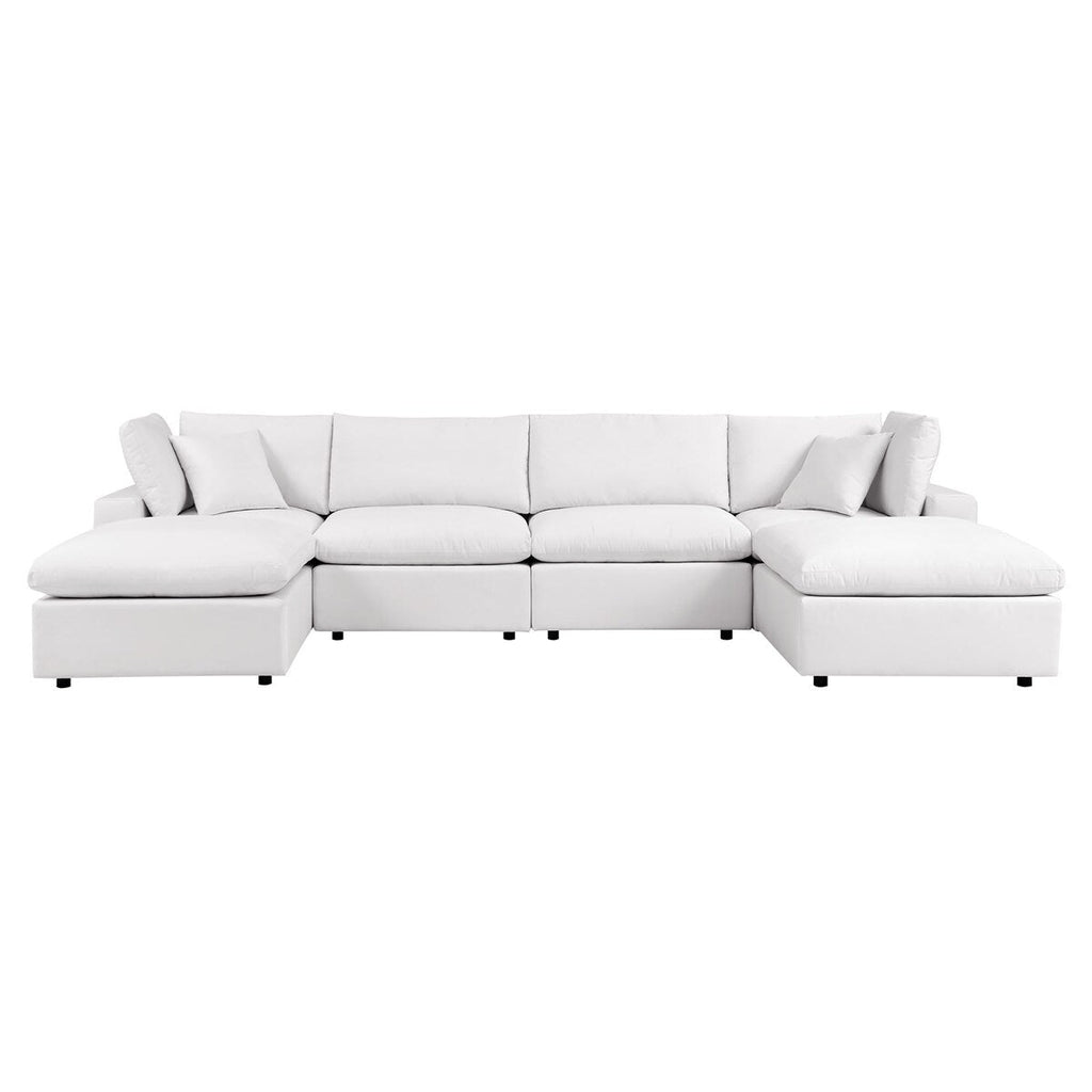 Canapé sectionnel de patio extérieur Commix 6 pièces