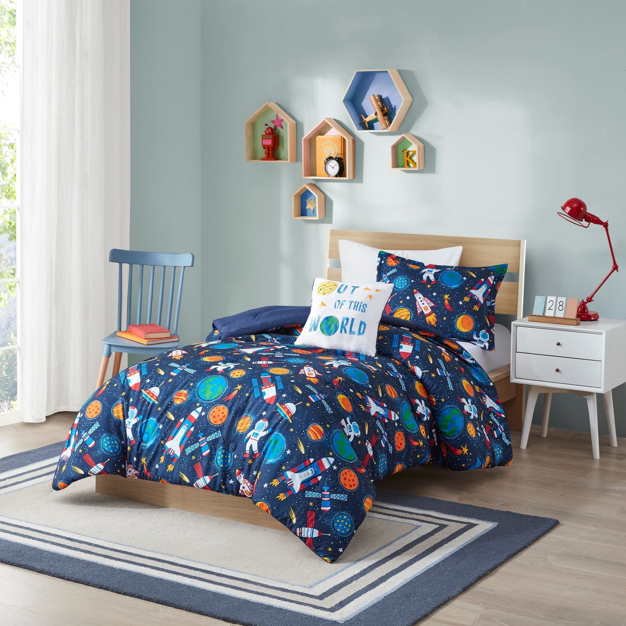 Parure de lit Conner Outer Space par Intelligent Design Kids