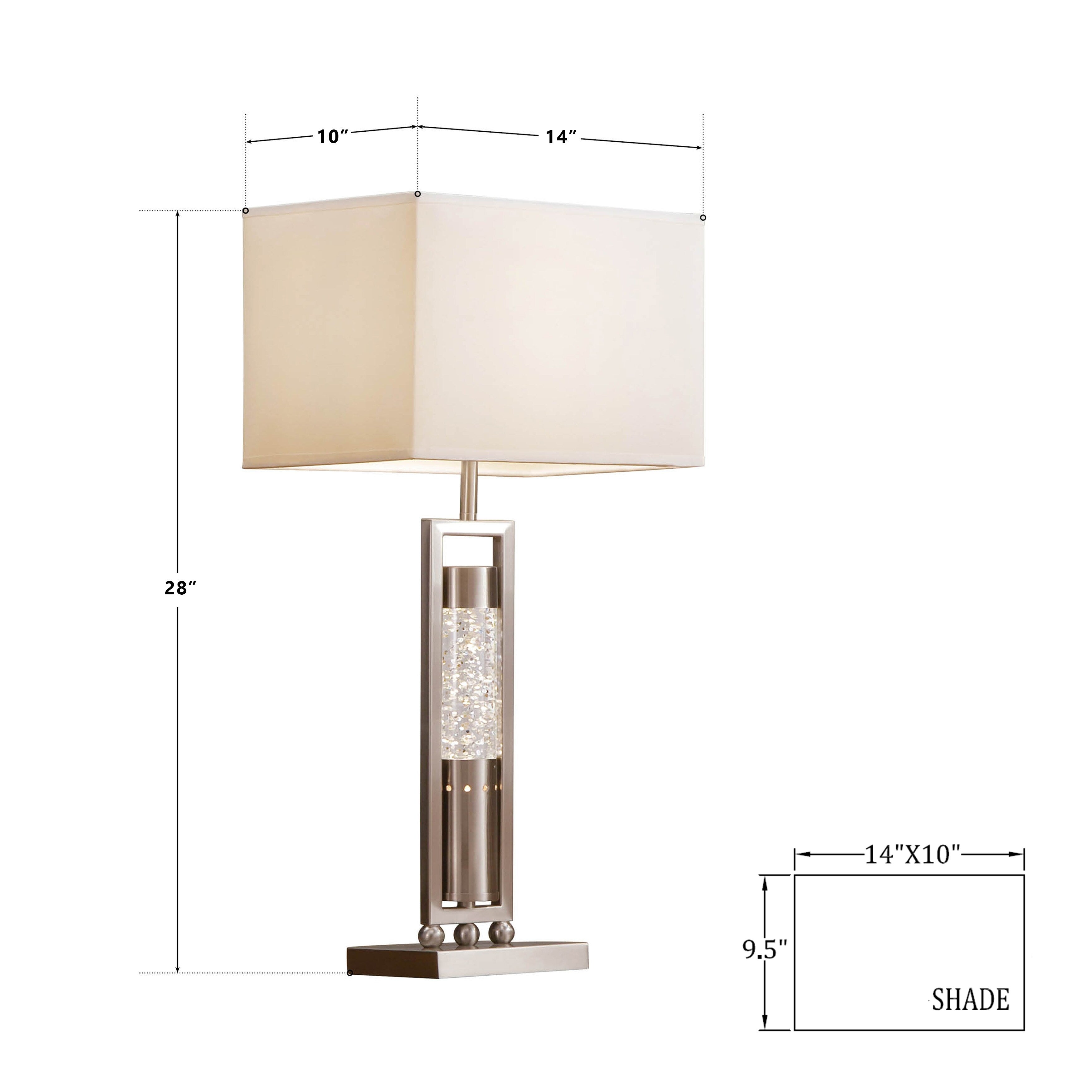 Lampe de table d'appoint à abat-jour rectangulaire Conover