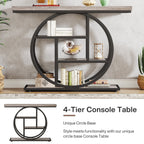 Console d'entrée, table de canapé industrielle à 4 niveaux derrière le canapé