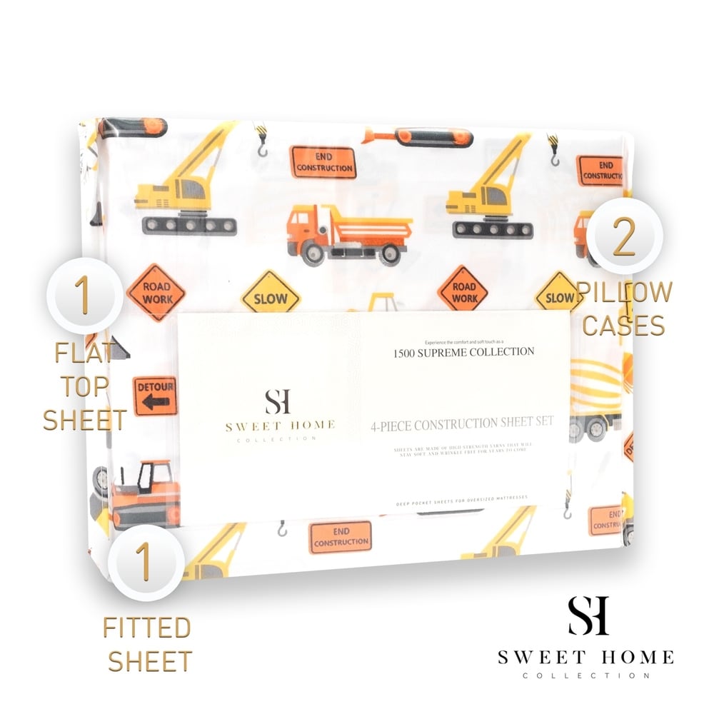 Ensemble de draps de construction Sweet Home Collection - Multi