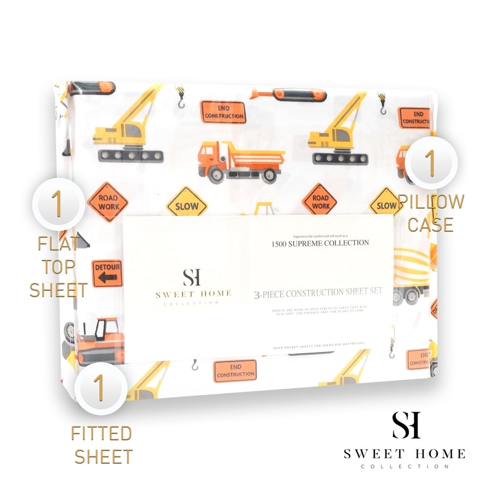 Ensemble de draps de construction Sweet Home Collection - Multi