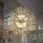 Lustre contemporain Sputnik en cristal Glam Firework à 16/20/24 lumières, suspension pissenlit