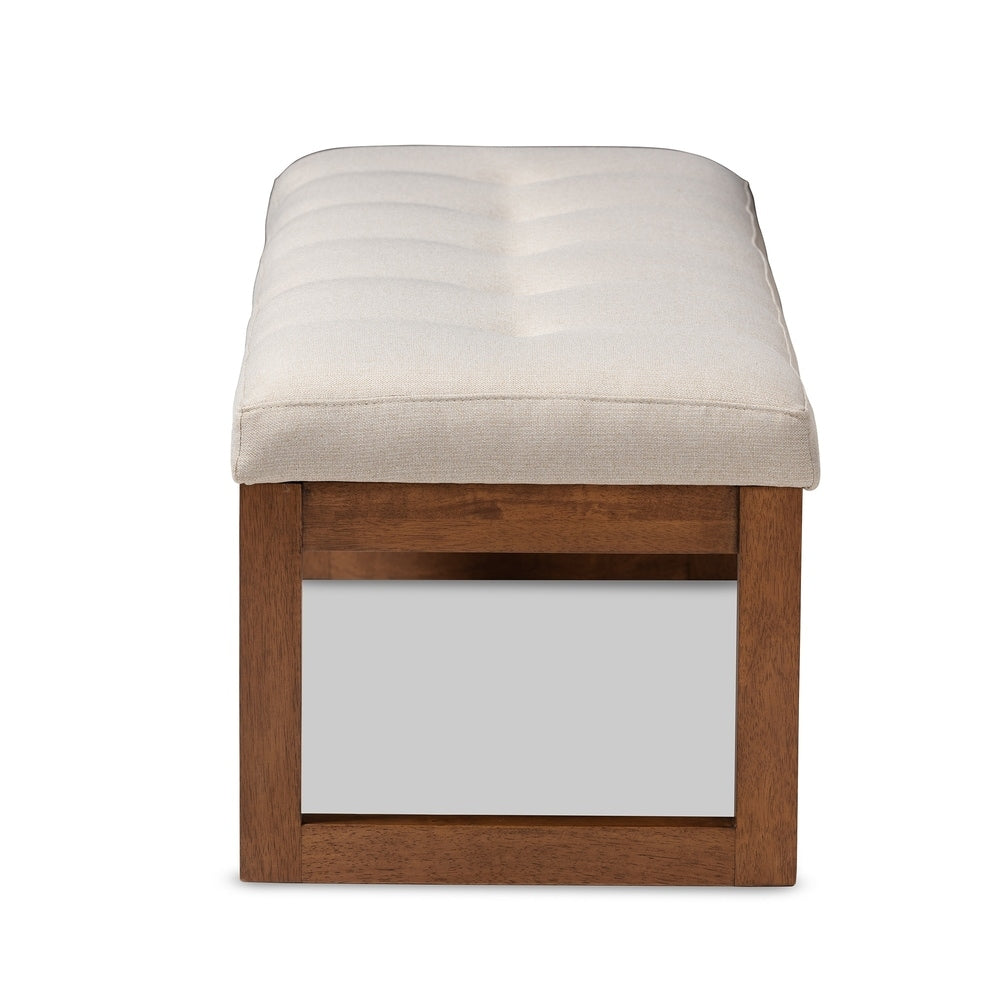 Banc contemporain rembourré en tissu par Baxton Studio