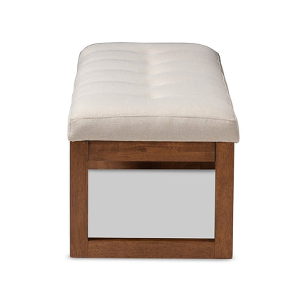 Banc contemporain rembourré en tissu par Baxton Studio
