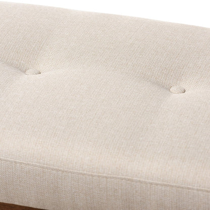 Banc contemporain rembourré en tissu par Baxton Studio