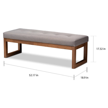 Banc contemporain rembourré en tissu par Baxton Studio