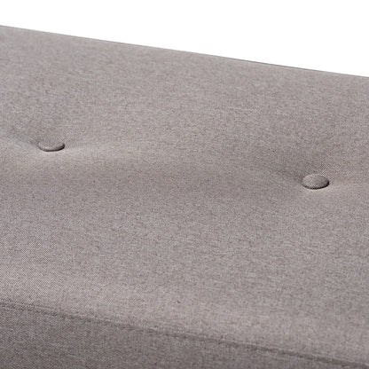 Banc contemporain rembourré en tissu par Baxton Studio