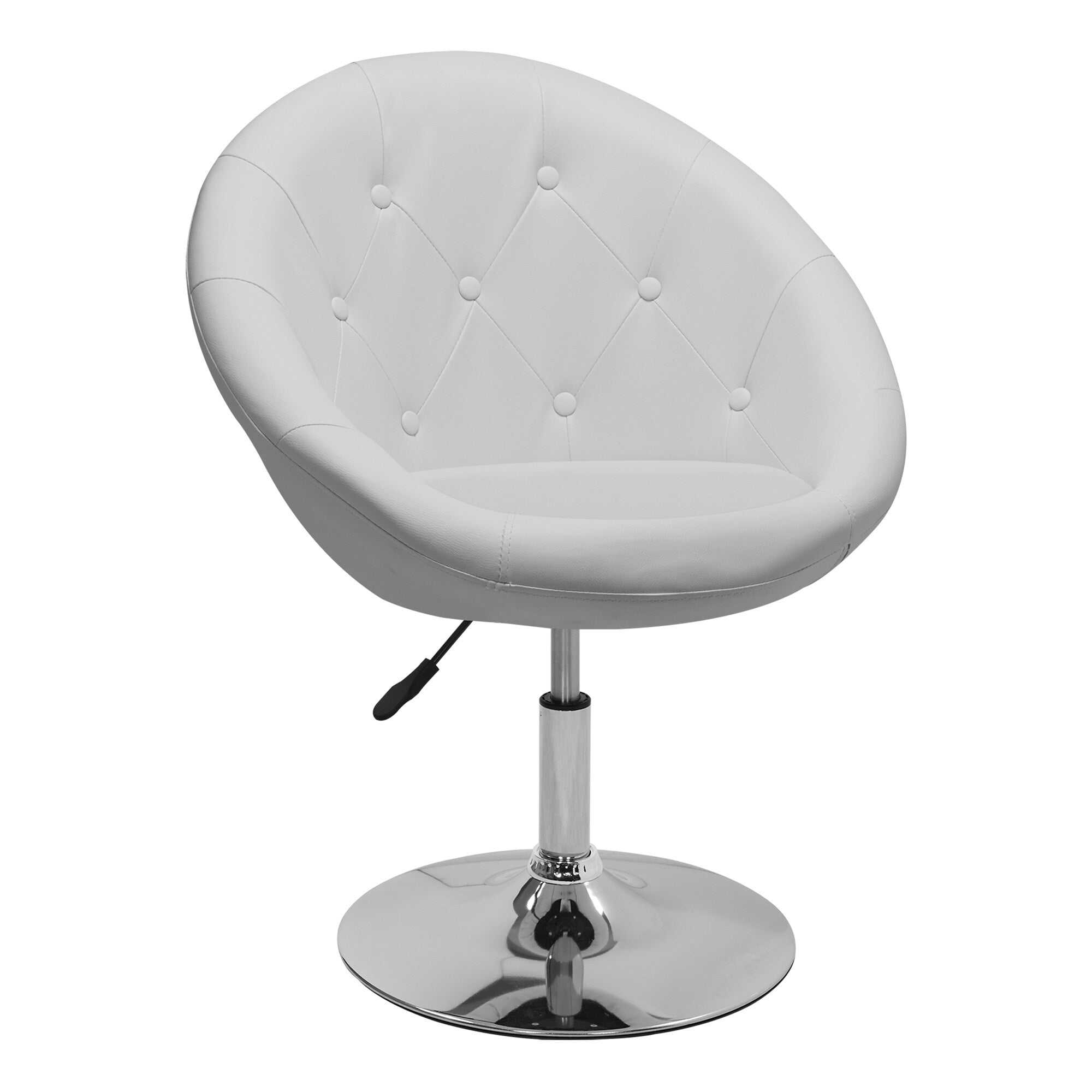 Fauteuil d'appoint pivotant capitonné de taille géante contemporain
