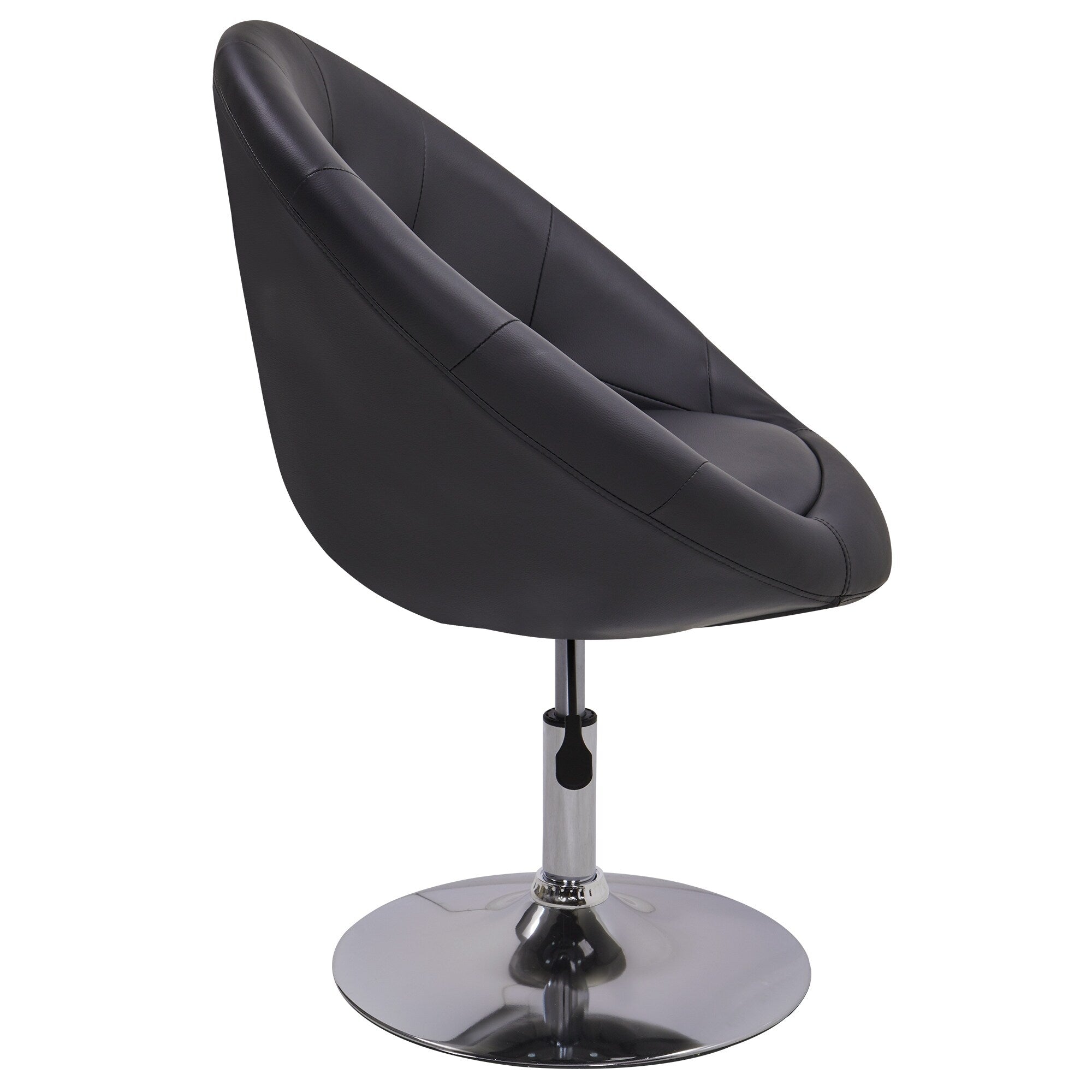 Fauteuil d'appoint pivotant capitonné de taille géante contemporain