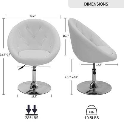 Fauteuil d'appoint pivotant capitonné de taille géante contemporain
