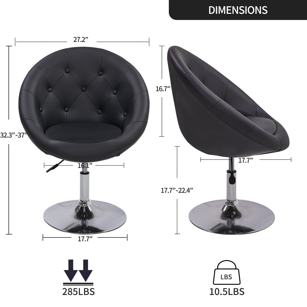 Fauteuil d'appoint pivotant capitonné de taille géante contemporain