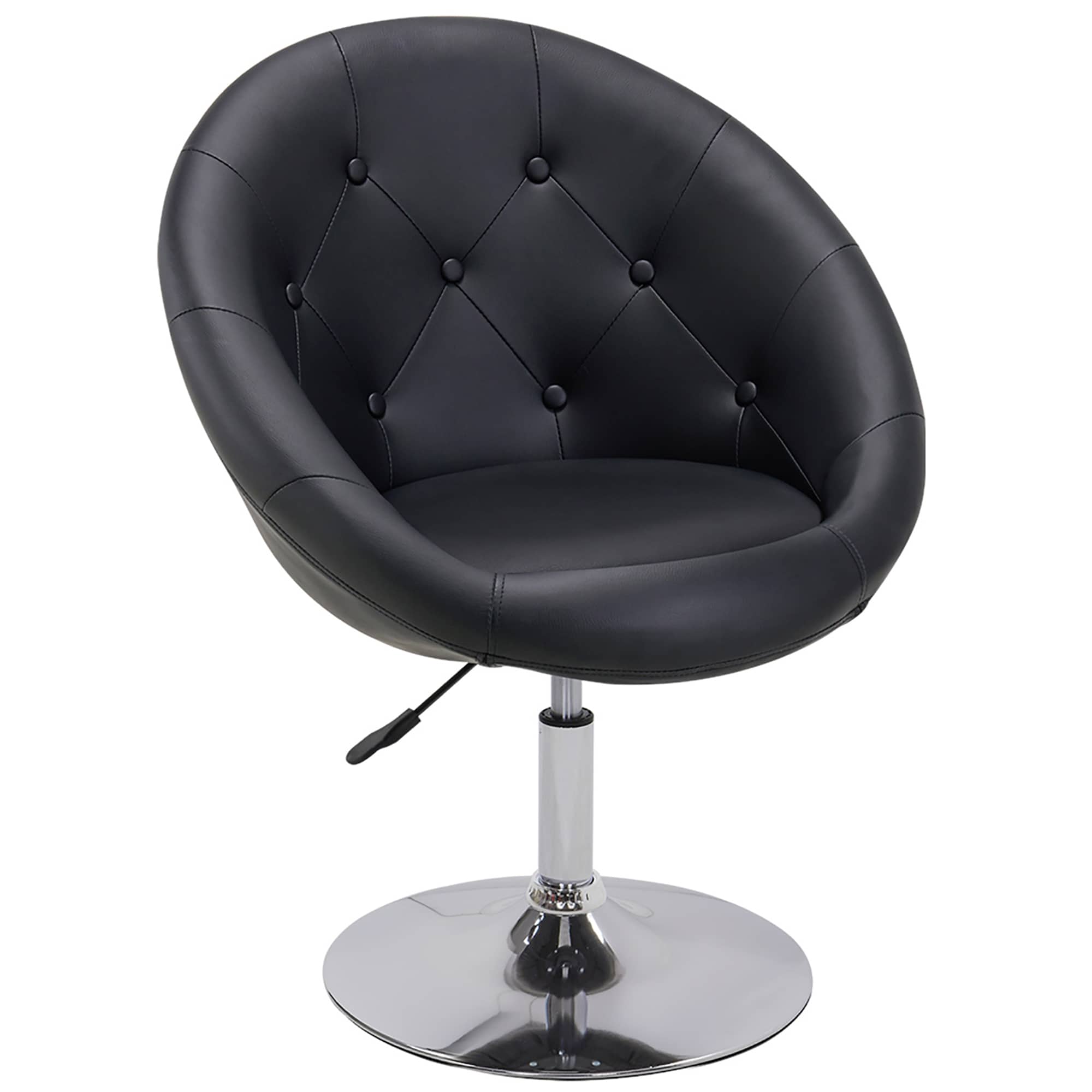 Fauteuil d'appoint pivotant capitonné de taille géante contemporain