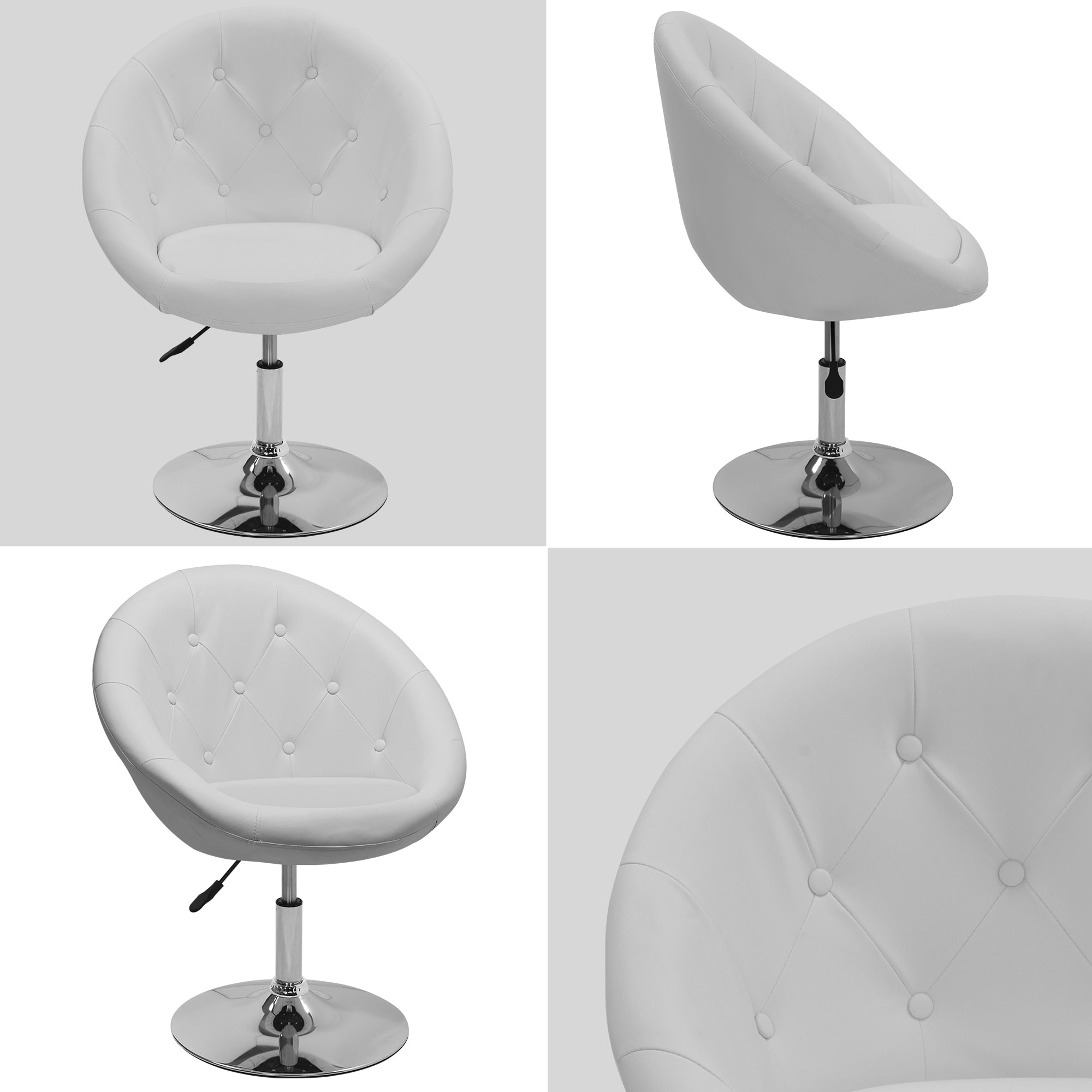 Fauteuil d'appoint pivotant capitonné de taille géante contemporain