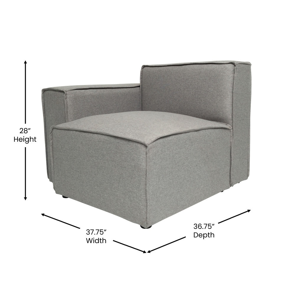 Canapé sectionnel modulaire contemporain avec accoudoirs côté gauche