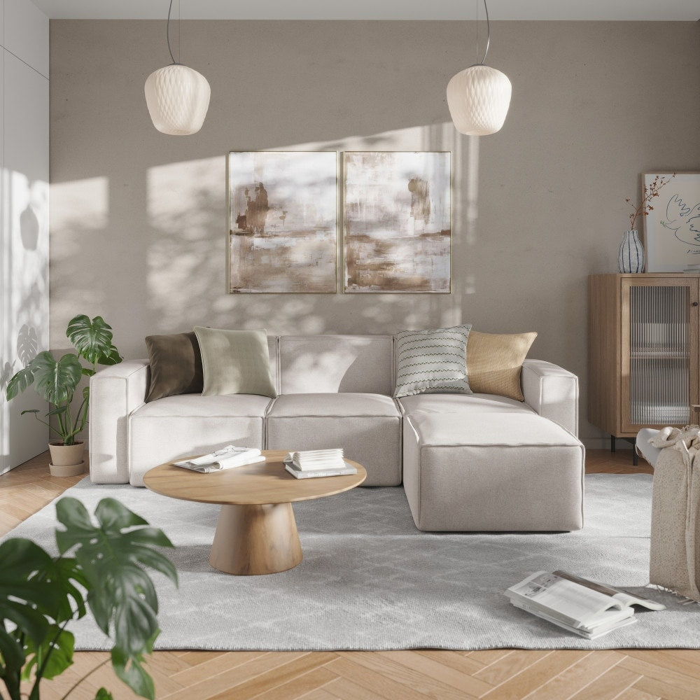Canapé sectionnel modulaire contemporain avec accoudoirs côté droit