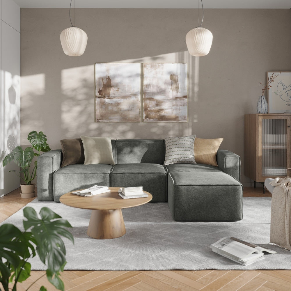 Canapé sectionnel modulaire contemporain avec accoudoirs côté droit