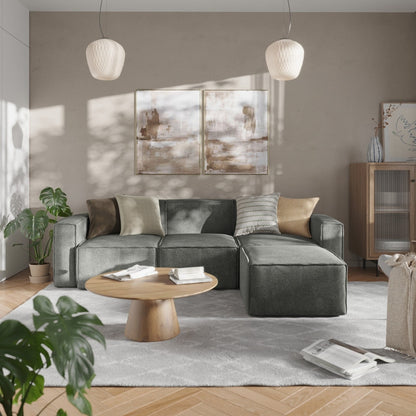 Canapé sectionnel modulaire contemporain avec accoudoirs côté droit