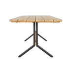 Ensemble de salle à manger contemporain 3 pièces en bois d'acacia naturel SEI Furniture avec table à manger et bancs