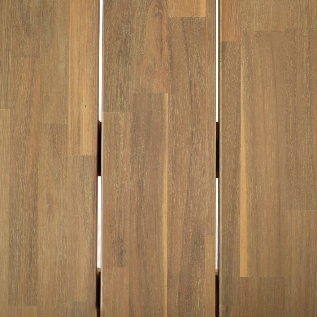 Ensemble de salle à manger contemporain 3 pièces en bois d'acacia naturel SEI Furniture avec table à manger et bancs