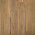 Ensemble de salle à manger contemporain 3 pièces en bois d'acacia naturel SEI Furniture avec table à manger et bancs