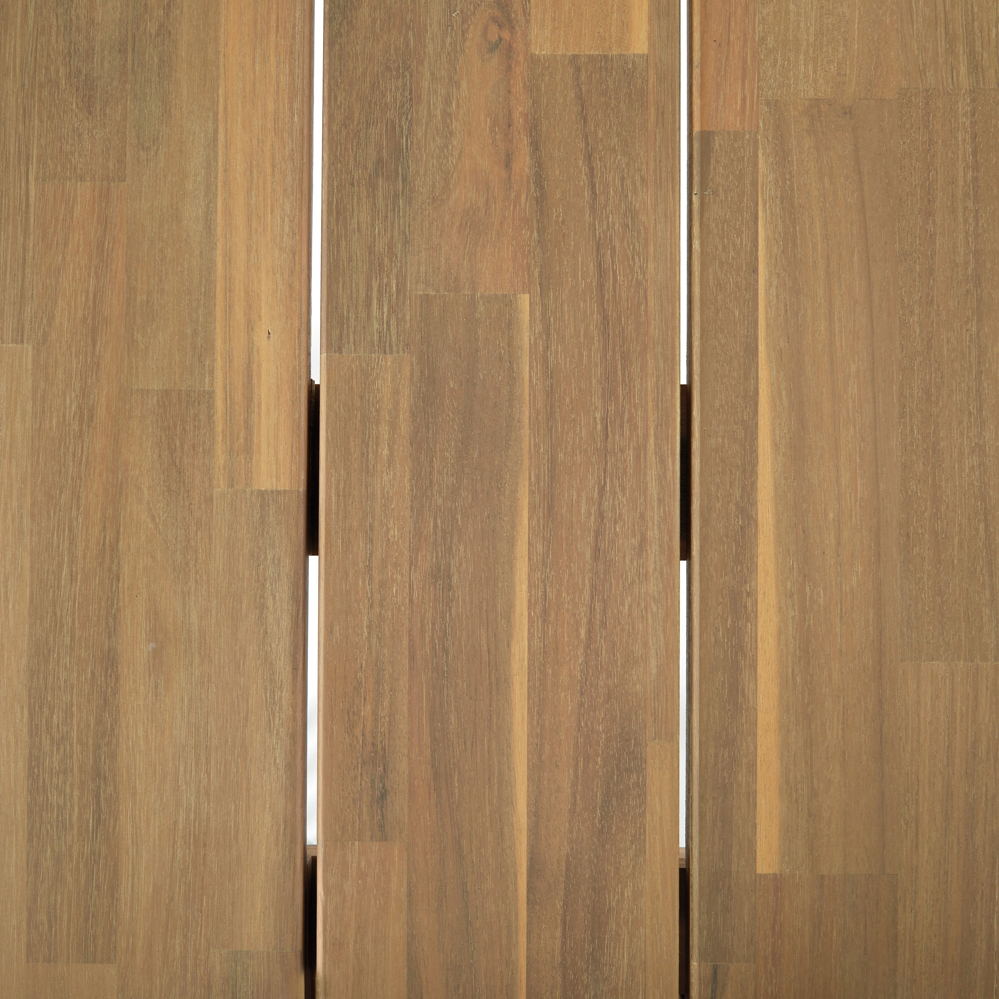 Ensemble de salle à manger contemporain 3 pièces en bois d'acacia naturel SEI Furniture avec table à manger et bancs