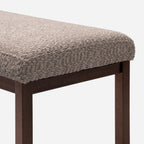 Banc d'appoint rectangulaire rembourré contemporain