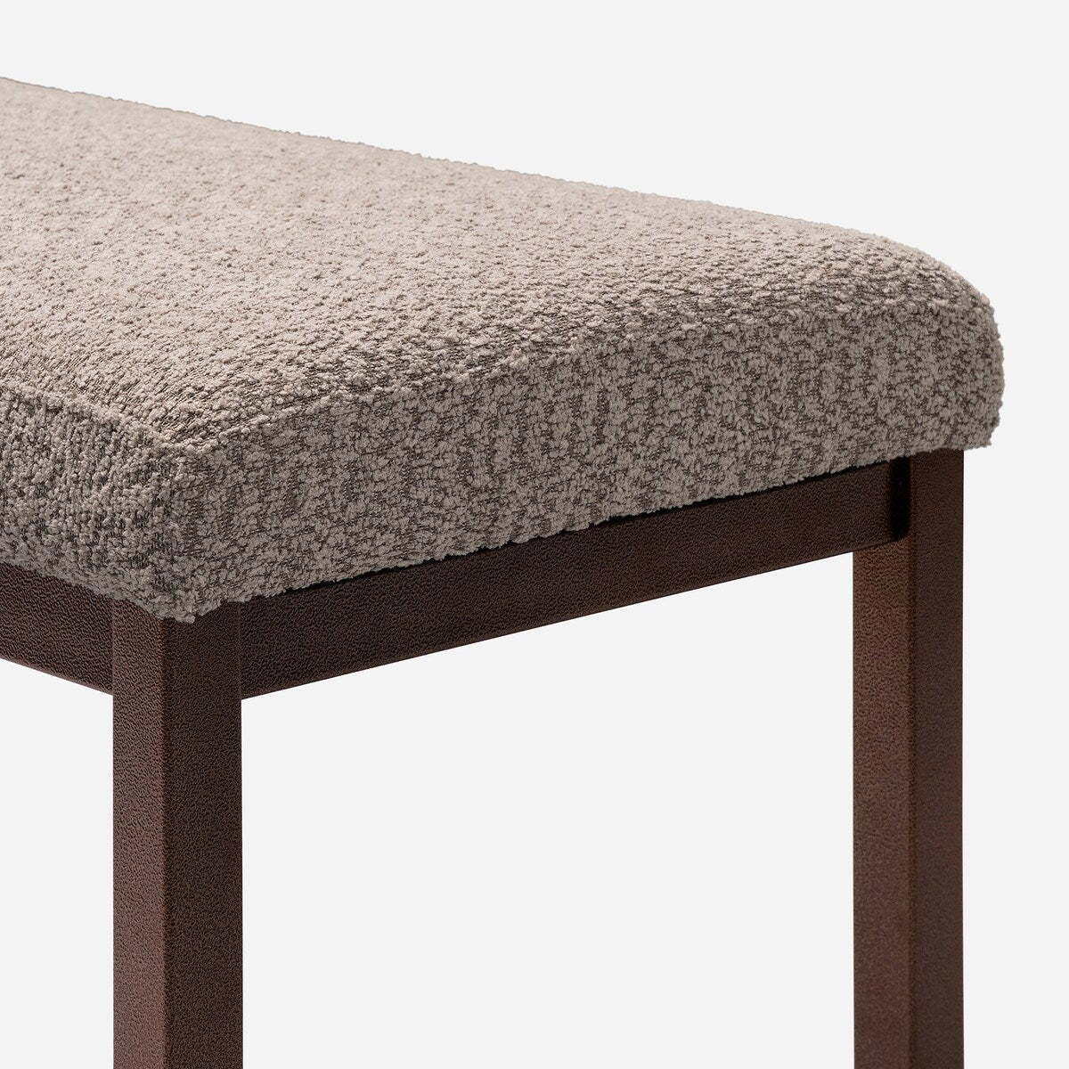 Banc d'appoint rectangulaire rembourré contemporain
