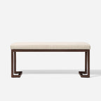 Banc d'appoint rectangulaire rembourré contemporain