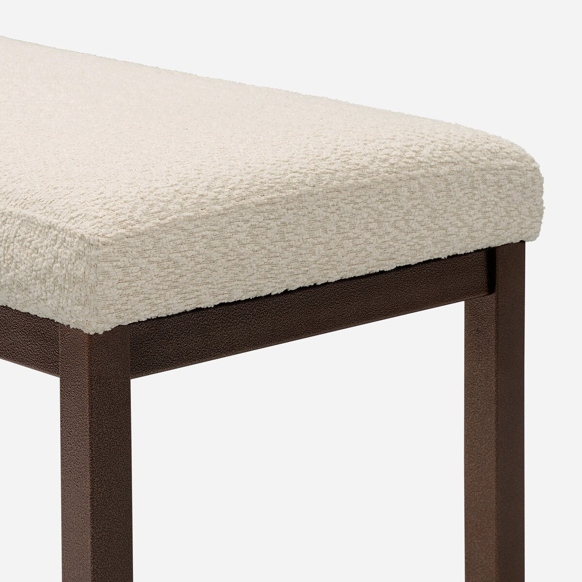 Banc d'appoint rectangulaire rembourré contemporain
