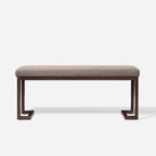 Banc d'appoint rectangulaire rembourré contemporain