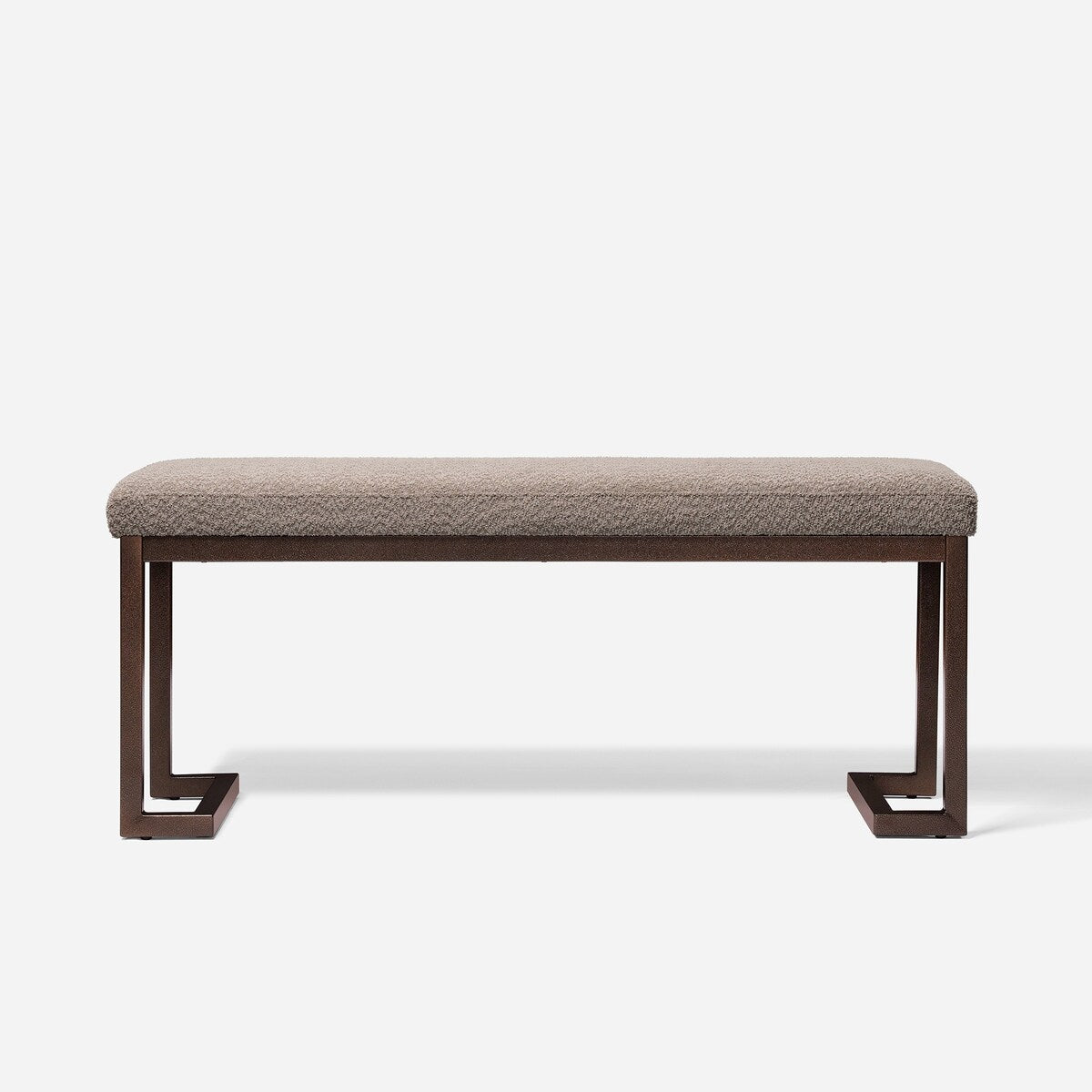 Banc d'appoint rectangulaire rembourré contemporain