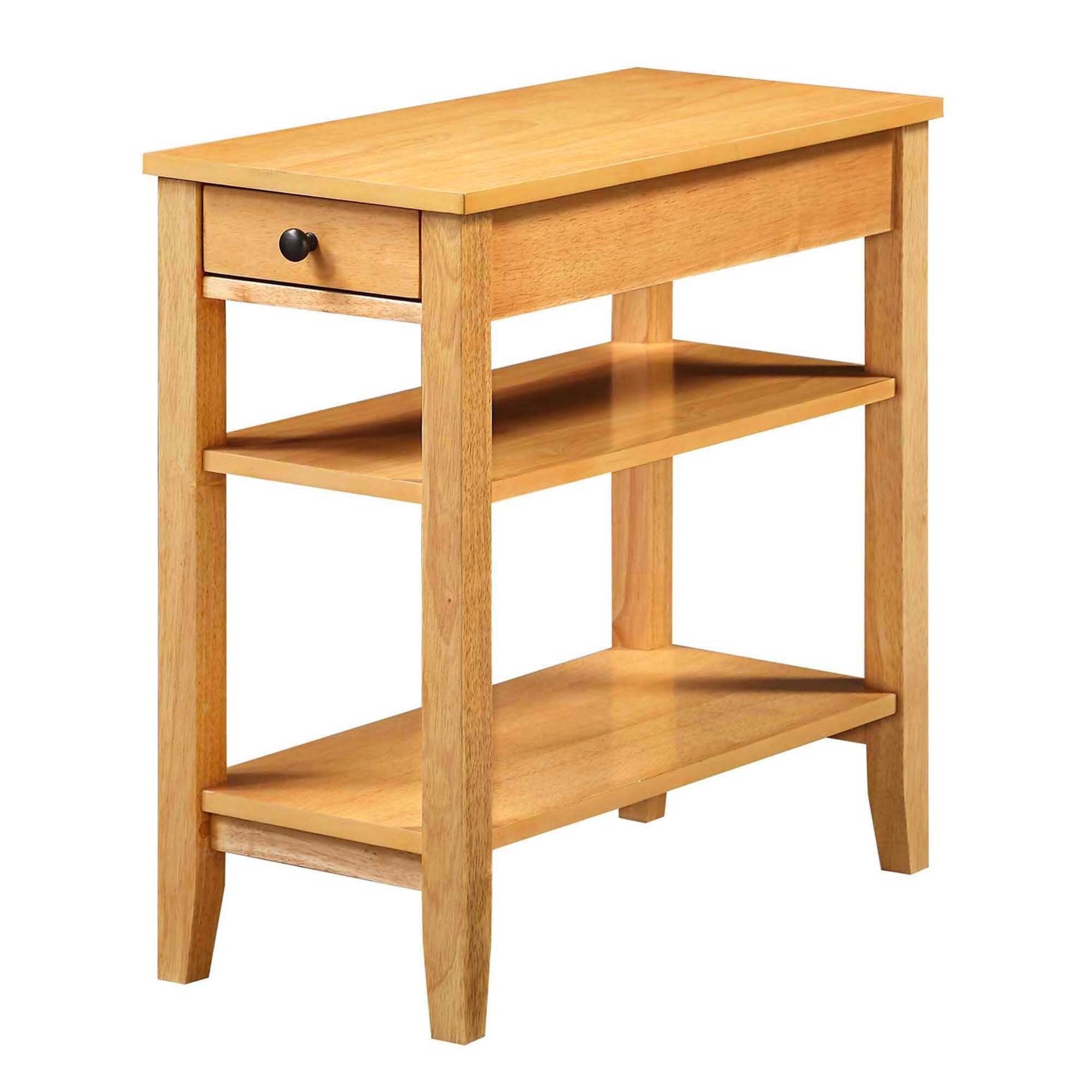 Table d'appoint à 1 tiroir et étagères American Heritage de Convenience Concepts