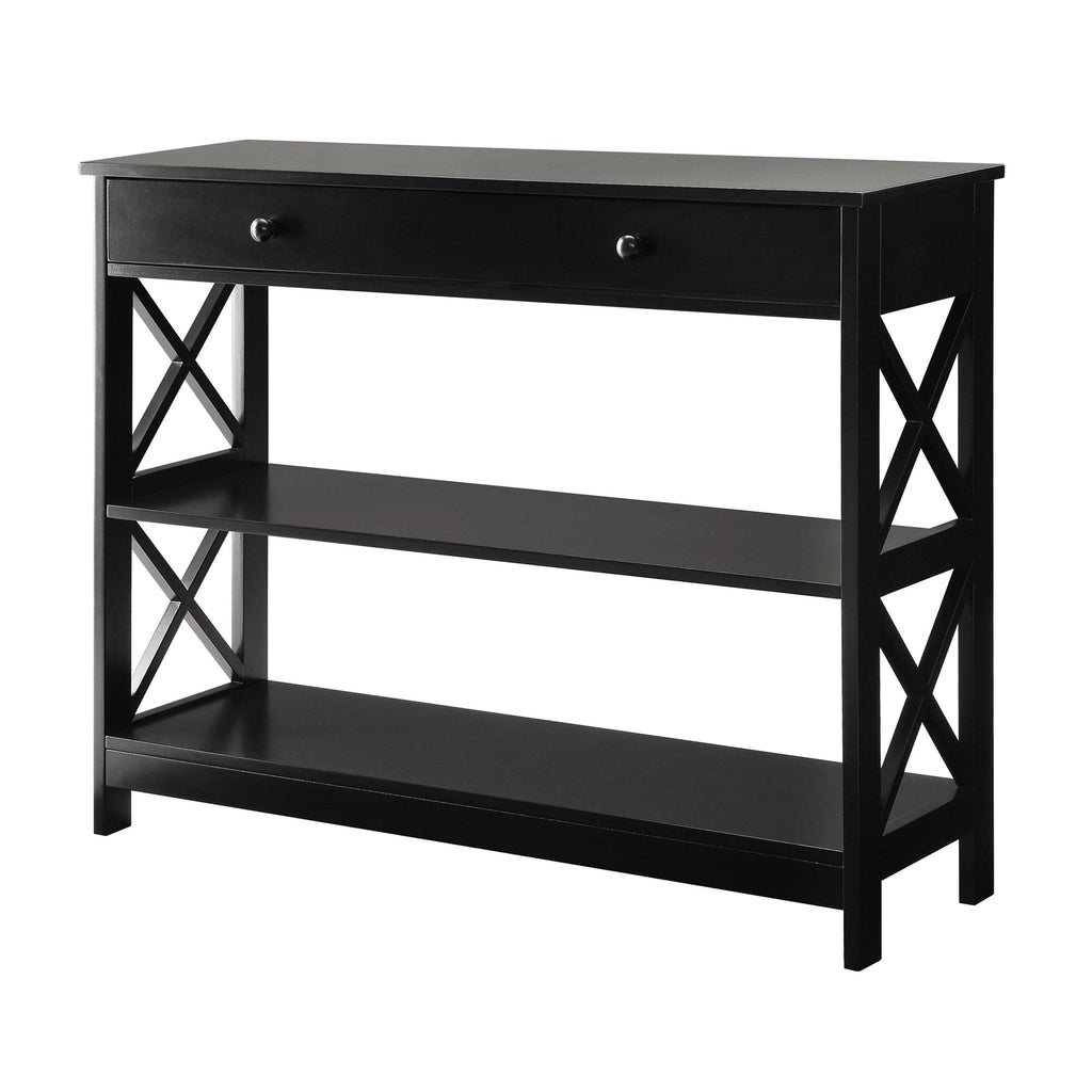 Console Oxford à 1 tiroir et étagères Convenience Concepts