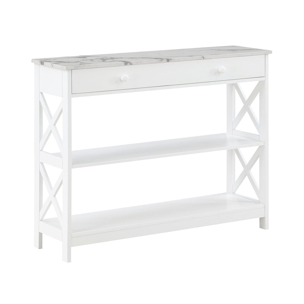 Console Oxford à 1 tiroir et étagères Convenience Concepts