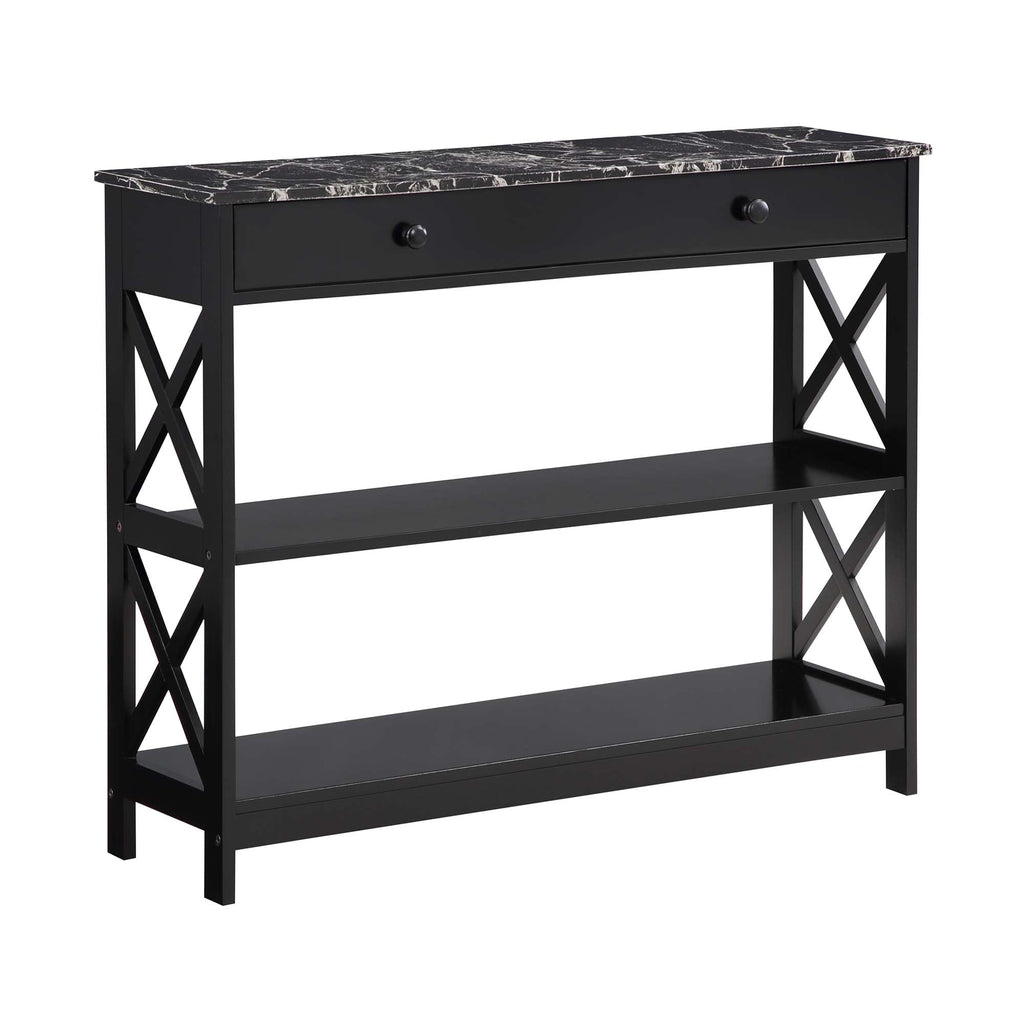 Console Oxford à 1 tiroir et étagères Convenience Concepts