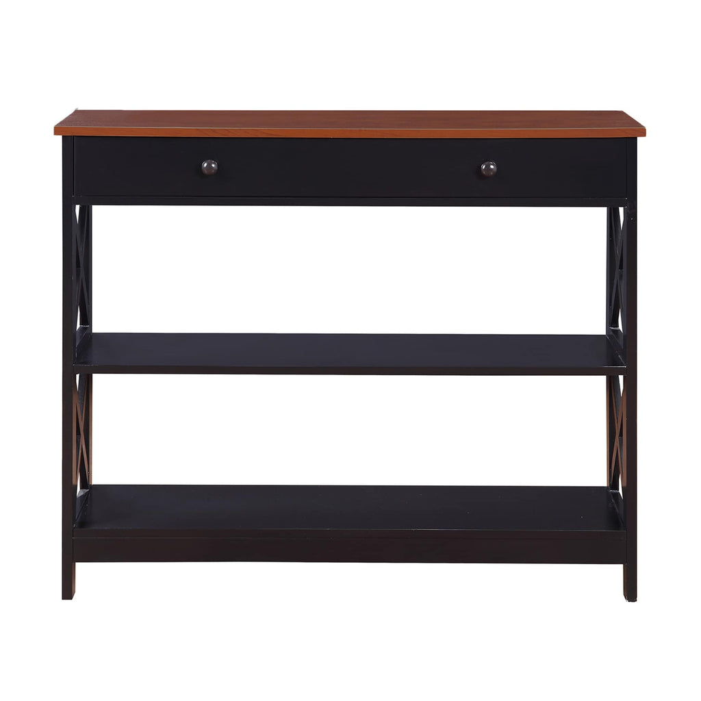 Console Oxford à 1 tiroir et étagères Convenience Concepts