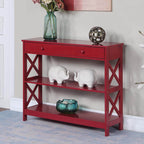 Console Oxford à 1 tiroir et étagères Convenience Concepts
