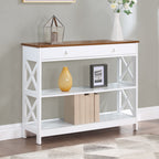 Console Oxford à 1 tiroir et étagères Convenience Concepts