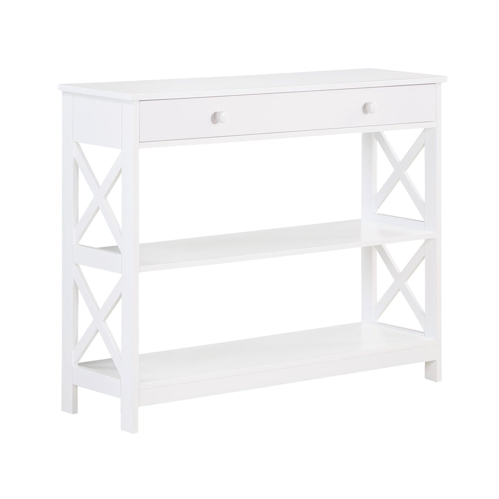 Console Oxford à 1 tiroir et étagères Convenience Concepts
