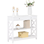 Console Oxford à 1 tiroir et étagères Convenience Concepts