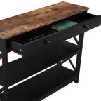 Console Oxford à 1 tiroir et étagères Convenience Concepts