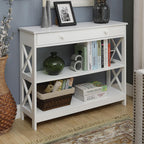 Console Oxford à 1 tiroir et étagères Convenience Concepts