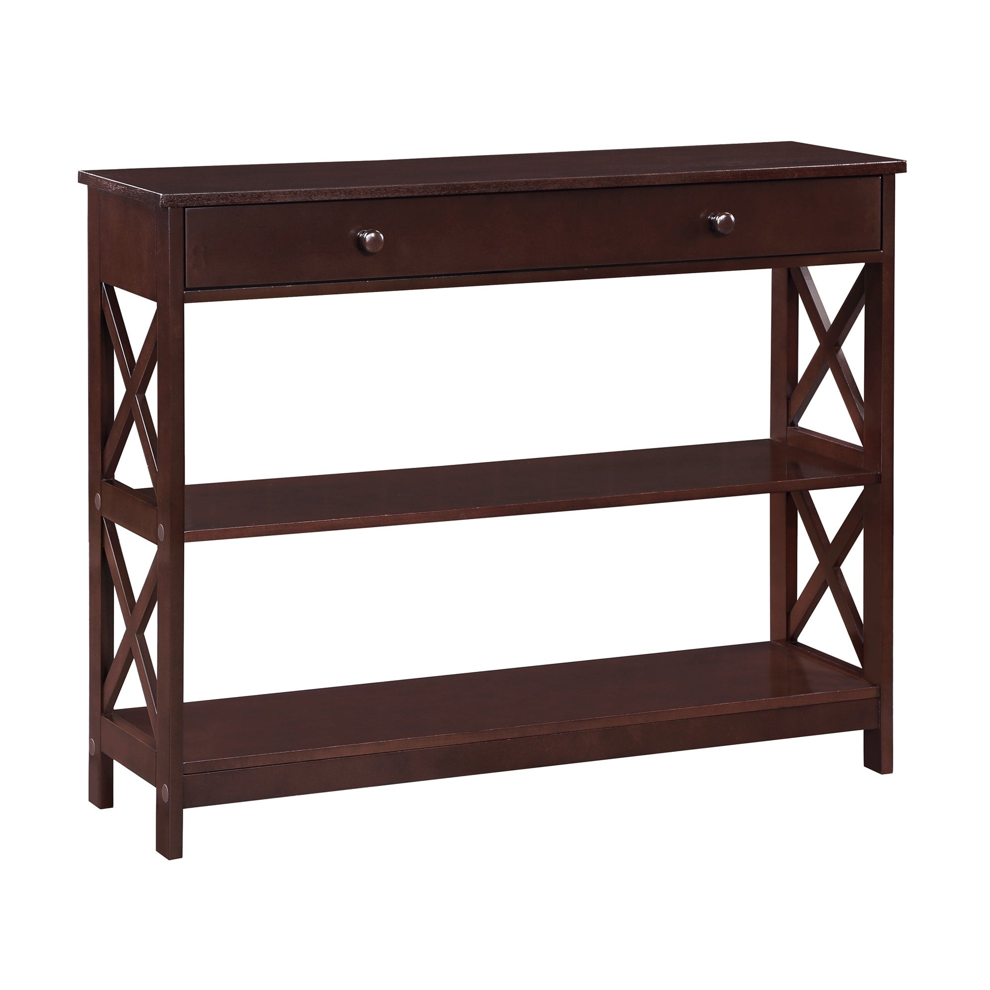 Console Oxford à 1 tiroir et étagères Convenience Concepts