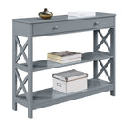 Console Oxford à 1 tiroir et étagères Convenience Concepts