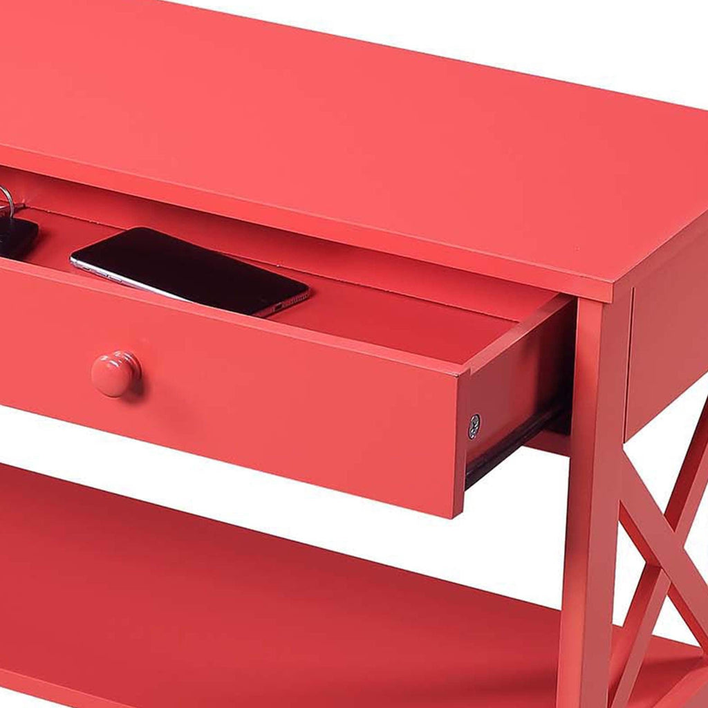 Console Oxford à 1 tiroir et étagères Convenience Concepts