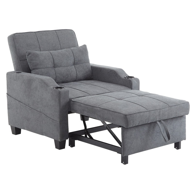 Fauteuil-lit, canapé-lit 3 en 1, fauteuil inclinable réglable, fauteuil, canapé, lit, linge de maison