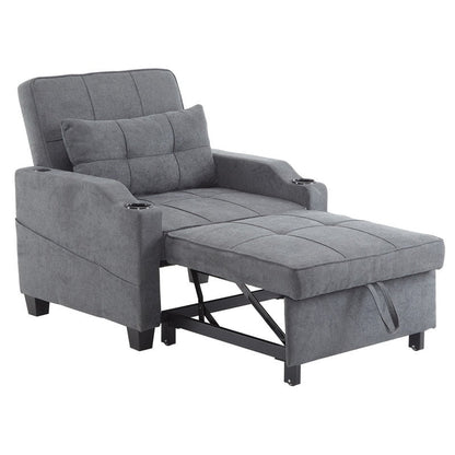 Fauteuil-lit, canapé-lit 3 en 1, fauteuil inclinable réglable, fauteuil, canapé, lit, linge de maison