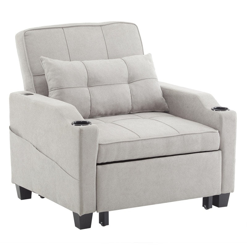Fauteuil-lit, canapé-lit 3 en 1, fauteuil inclinable réglable, fauteuil, canapé, lit, linge de maison